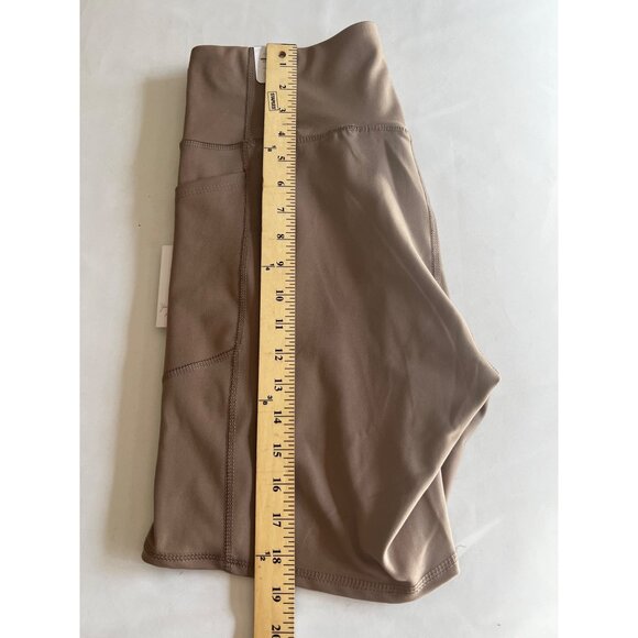 Jessica Simpson Active Womens High-Waisted Biker Shorts With Pockets XL Tan - Picture 8 of 10